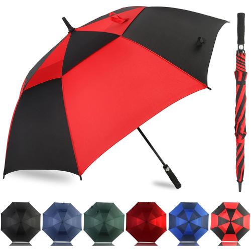 LLanxiry Golf Umbrella 54-72 Inch, Windproof Double Canopy Auto Open | Waterproof 210t Pongee, Upf 50  Sun Shade, Fiberglass Ribs, Eva Grip, Cart-Friendly, Sports Sidelines, Family Use
