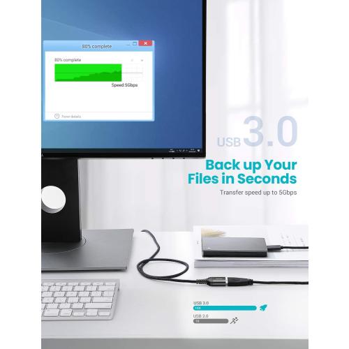AINOPE USB Extension Cable,USB Extender,USB 3.0 Extension Cable, Male to Female Cord High Data Transfer Compatible with Webcam,Keyboard,Flash Drive,Hard Drive,Printer,16FT,Black