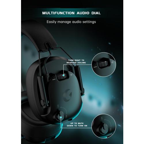 Wireless Gaming Headset for PC, PS5, PS4, Switch, Gaming Headset with Detachable Noise Cancelling Mic, 2.4GHz & Bluetooth 5.3 Dual Connection, 7.1 Surround Sound Black