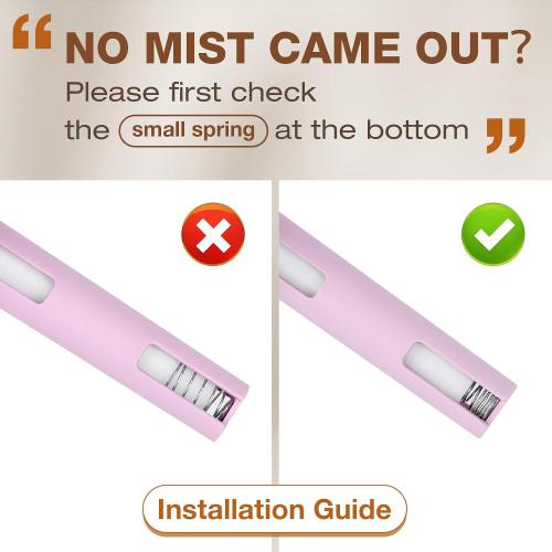Portable Mini Humidifier, 180ml USB Cool Mist Small Humidifiers for Bedroom, Personal Desktop Humidification for Car Office Travel & Indoor Plants(Pink)