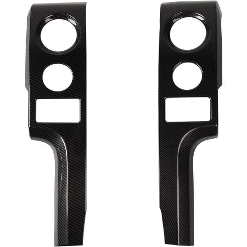 Voodonala Central Console Panel Frame Outlet Vent Trim for Ford F150 Raptor 2009-2014(Carbon Fiber Black) 2Pcs
