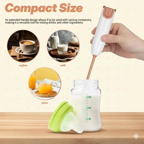 Handheld Electric Baby Formula Mixer with 2 Stirring Sticks, Portable Small Drink Milk Powder Mixer for Bottle Protein Powder Coffee Travel Office Home Stirrer Supply