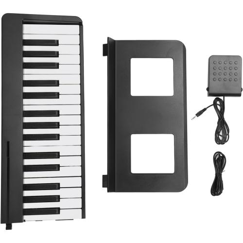 61 Key Size Foldable Electronic Piano for Beginners, Rechargeable Battery, Clear Quality Sound, Portable with Music Stand and Pedal (ABS 2)