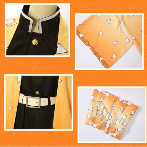 SIZE 150 Anime ZENITSU Cosplay Costume for Kids Adults Anime Outfits Costume for Halloween