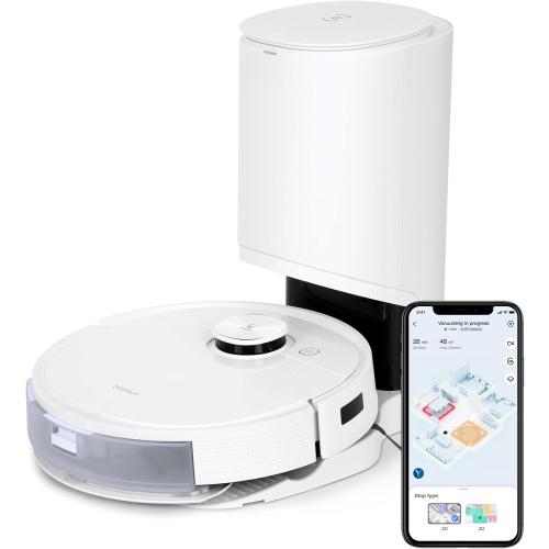 ECOVACS DEEBOT T9  Robot Vacuum and Mop Combo with Auto-Empty Station, Precision Laser Mapping, 3D Maps, Oscillating Mopping, 3000Pa Suction, Hands-Free Cleaning for Up to 60 days, Air Freshener,White‼️needs cleaning‼️