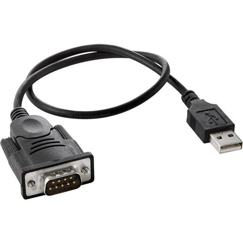Insignia 1.3' USB-to-RS-232 (DB9) PDA/Serial Adapter Cable, Model: NS-PU99501, Black