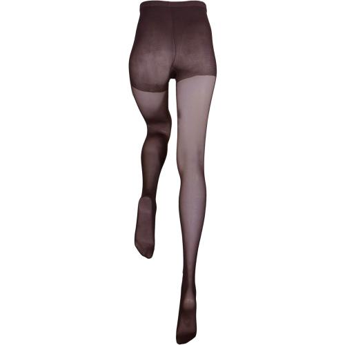 Truform Queen Size Sheer Compression Pantyhose, 8-15 mmHg, Women's Shaping Tights, 20 Denier, Black, Queen
