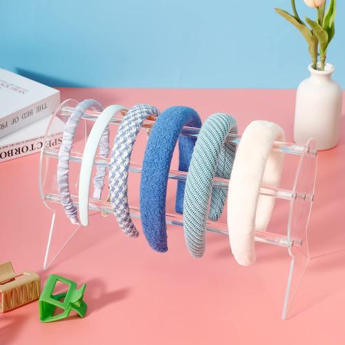 2 Pack Acrylic Disney Ear Holder, Headband Organizer Display Stand, Jewelry Display Riser, Hair Claw Clips Holder for Girl Women Gifts