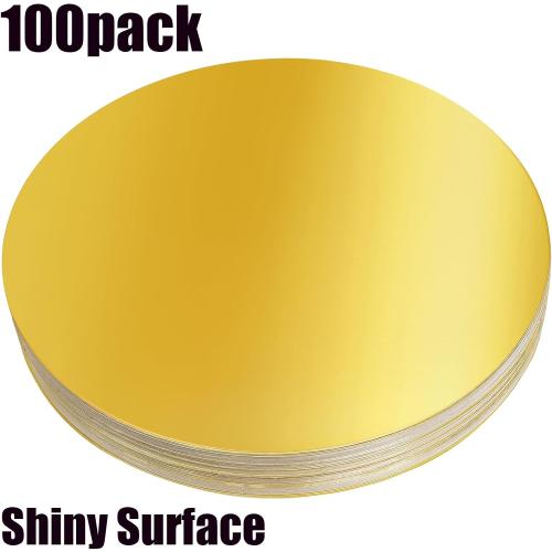 Cedilis 100PCS Disposable Gold Paper Charger Plate, 13 Round Gold Placemats for for Elegant Table Decor, Perfect for Weddings, Holiday Parties, Receptions