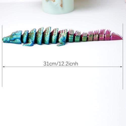 3D Printed Crocodile Model,Flexible Realistic Articulated Toys,Mystery Figurines Gifts for Easter,Executive Desk Funny Décor and Festival Collectible,Easter Basket Stuffers (RGB)
