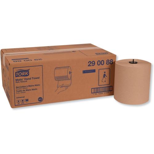 Tork 290088 Universal Single-Ply Hand Roll Towel, Natural, Pack of 6