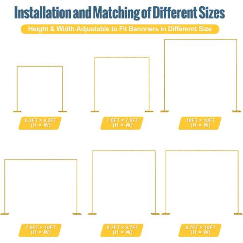 Wokceer 10x10FT Backdrop Stand Heavy Duty Pipe and Drape Kit Adjustable