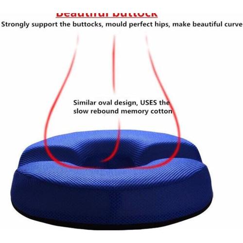 Best to Buy Memory Foam Donut Ring Comfort Foam Medical Seat Cushion for Hemorrhoid, Sciatic Nerve, Pregnancy Tailbone Pain (Black)