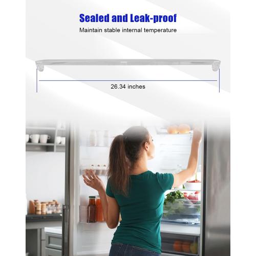 Refrigerator Tray Cover Assembly Compatible with LG and Kenmore Refrigerator Clear color Replace ACW74118101 AP5956442 3380487 MCR64973001 PS10065045
