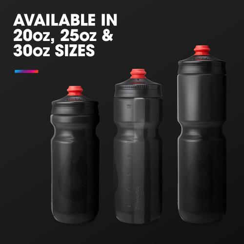 HydraPak Breakaway Surge Lightweight Bike Water Bottle (30oz, Charcoal)