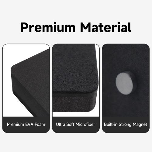 Dry Erase Erasers, 24 Pack Magnetic Whiteboard Erasers for Kids and Students, Mini Dry Erase Board Erasers for Classroom Home, and Office, Black