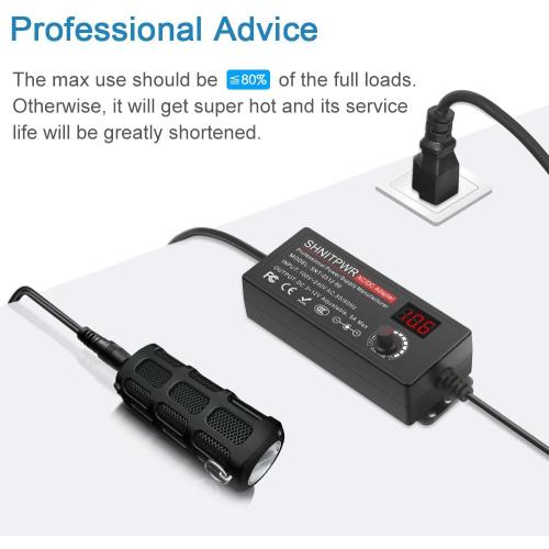 SHNITPWR 60W Universal Power Supply DC 3V 4V 4.5V 5V 6V 7V 7.5V 8V 9V 10V 11V 12V Adjustable Variable Power Adapter 100V-240V AC to DC Converter 1A 2A 2.5A 3A 4A 5A with 14 Tips & Polarity Converter