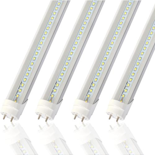 2FT T8 LED Tube Light,12W(30W Equivalent),Type A B Plug & Play or Ballast Bypass,1560LM,Led Replacement F20T10 T20T12 Flourescent Tube,5000K, Dual Ended Power, Clear Cover(4-Pack)