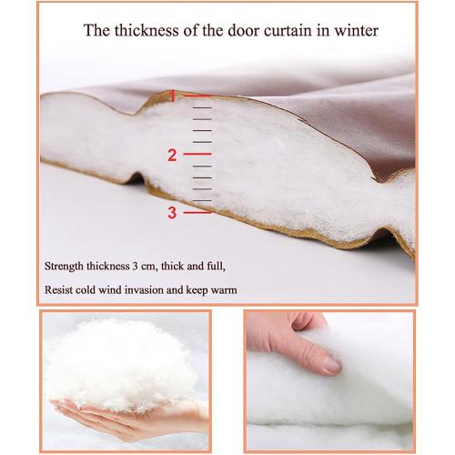 Thermal Insulated Door Curtain,Winter Doorway Cover Screen, Soundproof Blanket, Privacy Curtains,tapestry Windproof Waterproof Warm Cold Protection,for Living Room Garage Front Door Patio Kitchen