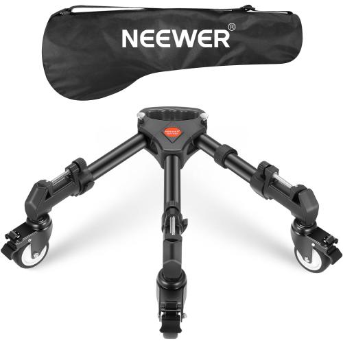 NEEWER Photography Tripod Dolly, Heavy Duty 50lbs Capacity Tripod Wheels with 3 Rubber Wheels for DSLR Cameras Camcorder Photo Video Lighting