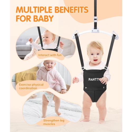 Baby Door Jumper with Soft Rug, Durable Toddler Bouncer with Adjustable Height-Funny Baby Walking Harness, Protable Baby Doorway Jumper for Indoor/Outdoor