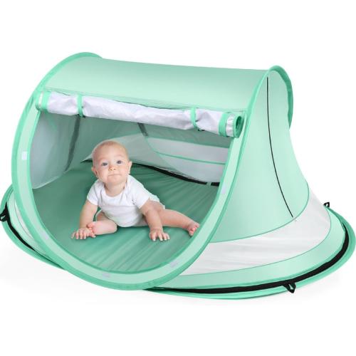 Kapeazo Baby Beach Tent, Pop Up UV Sun Shade for Infant Toddlers (Green)