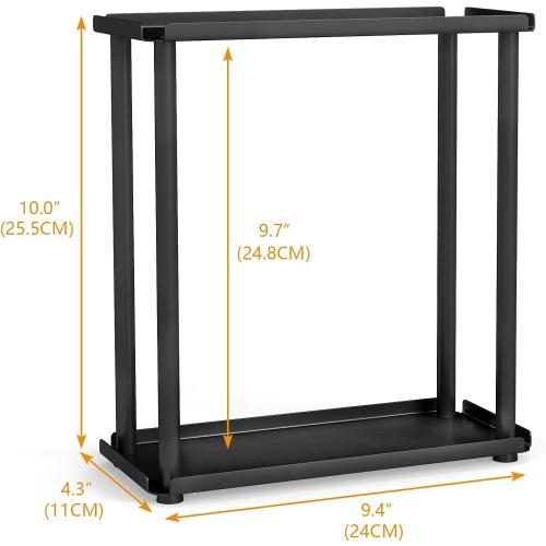 2-Tier Bathroom Countertop Organizer Sink Counter Shelf for Vanity Storage, Makeup Tray for Perfume Skincare Bedroom Kitchen, Black