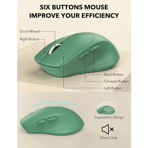 Wireless Keyboard and Mouse Combo - Full-Sized Ergonomic Keyboards with Wrist Rest, Phone Holder, Sleep Mode, Silent 2.4GHz Cordless Combo for Computer, Laptop, PC, Mac, Windows -Trueque