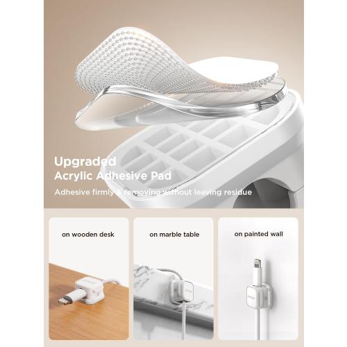 9 Pack Magnetic Cable Clips [Cable Smooth Adjustable] Cord Holder, Under Desk Cable Management, JOYROOM Adhesive Wire Holder Keeper Organizer for Home Office Desk Phone Car Wall Desktop Nightstand