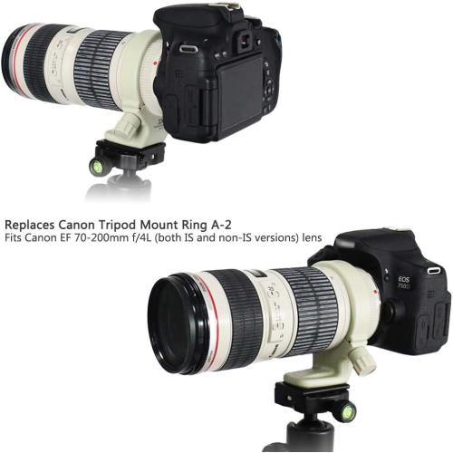 Lens Tripod Mount Ring Collar for Canon EF 70-200mm f/4L is II USM or EF 70-200mm f/4L & EF 70-200mm f/4L is Replaces Canon A-2 Durable ABS -White