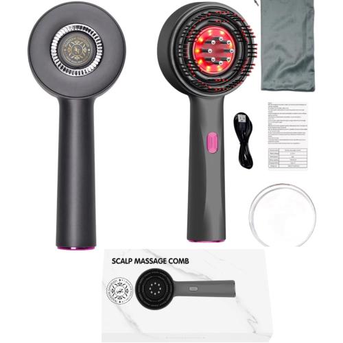 New 2025 3-in-1 Upgraded Rechargeable Hair Oil Applicator Brush & Scalp Massager | Gentle Detangling, Soothing Relaxation for All Hair Types, No More Frizzy Hair!