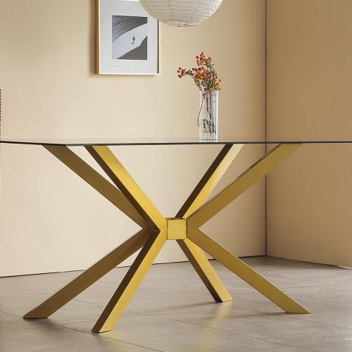 Modern Table Base Black 29 Metal Dining Table Legs with Suction Cups, Desk Base for Marble,Glass,Wood Top, Furniture Legs for Coffee Table, End Table, Home,Kitchen, Office (Gold)