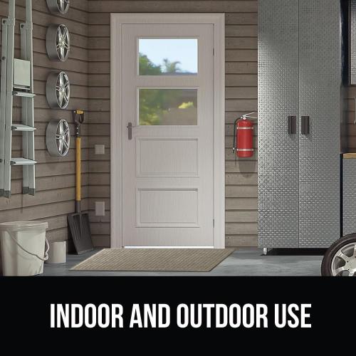 GORILLA GRIP® Ultra Absorbent Front Door Mat Outside Entrance, Traps Dirt, HydroABSORB Doormat Holds 2.75 Cups Water, Stain and Fade Resistant Welcome Mat, Indoor Outdoor Entry Rug, Charcoal