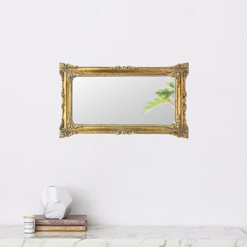 Gold Vintage Mirror 8x14 Inch, Antique Ornate Decorative Mirror for Desk & Wall, Small Vanity Mirror for Makeup Wall Decor, Antique Gold