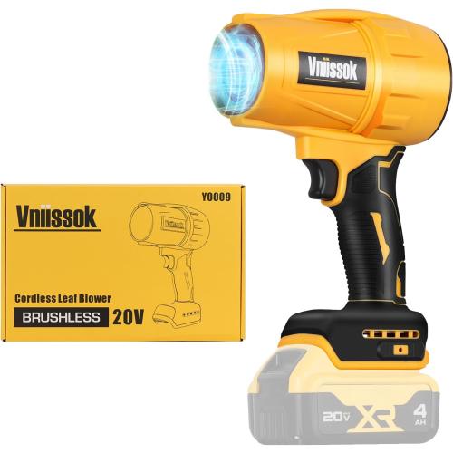 Electric Cordless Leaf Blower Dust Blower for DEWALT 20V Battery, High-Speed Motor Handheld Jet Fan Air Blower for Patio Cleaning, Lawn Care, Blowing Leaves and Dust (No Battery/Charger)