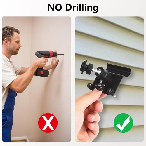 2Pack Vinyl Siding Mount for Blink Outdoor 4 (4th Gen)/(3rd Gen), Blink XT / XT2, Blink Mini, Adjustable Mounting Bracket with Outdoor Vinyl Siding Clips Hooks