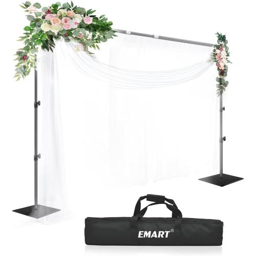 EMART Photo Backdrop Stand kit, 7 x 10 ft Back Drop Adjustable Frame for Photography, Photoshoot Banner Background Support Holder for Parties Dectoration - missing parts, see the pictures