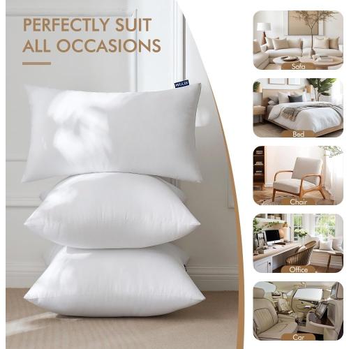 MIULEE 18x18 Inches Pillow Inserts Pack of 2, Decorative Throw Pillow Inserts for Couch