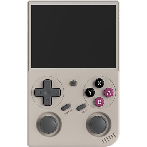 G350 Handheld Game Console , 3.5 Inch IPS Screen Linux System 3200 mAh Battery 4371 Games Preloaded , Portable Retro Video Games Console Support Controller and Earphone (Gray)