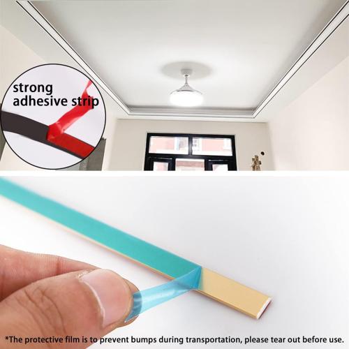 Flexible Molding & Wall Trim | Peel and Stick Design | Ceiling, Floor, Mirror, Corner, Cabinet and Auto Trim, 16.4 ft x 2.0 inch