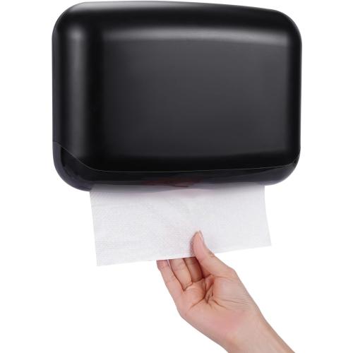 Ailelan Paper Towel Dispenser, Commercial Paper Towel Holder Wall Mount, C-Fold/Multifold Hand Towel Dispenser, Touchless Paper Towel Dispenser for Bathroom, Restroom, Toilet (Black)