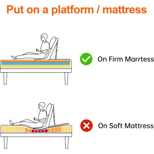 Electric Power Lifting Adjustable Bed Back Rest for Patient Back Lumbar Support, Assist Elderly to Get Out of Bed Easily, Removeable Bedrails with Pocket