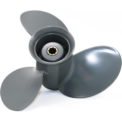 CAPTAIN Outboard Propeller fit Honda/Yamaha 8HP 9.9HP 15HP 20HP, 8 Spline Tooth Boat Propellers, RH, 3 Blades / 4 Blades OEM Prop