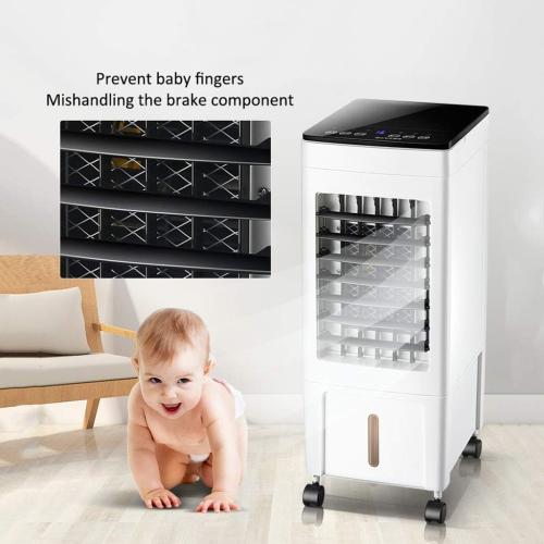 Portable Air Conditioner Fan Living Room Water- Cooled Remote Control Space Air Coolers, office Single Cool Cold Air Fan, Nightstand Portable Bladeless Air Conditioning Unit White