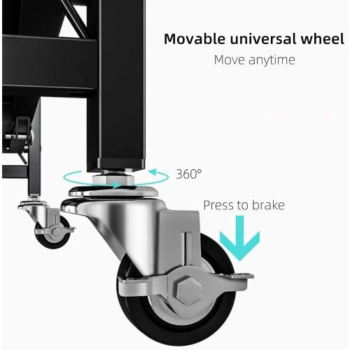 Storage Shelves, Closet Organizers and Storage 4-Shelf Foldable Metal Shelving Units 28 W x 14 D x 50 H for Garage Kitchen Bakers, Collapsible Organizer Rack, Heavy Duty on Wheels (4 -Shelf)