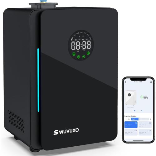 untested Hotel Scent Diffuser with Power Cold Air Technology, Aroma Scent Air Machine for Home, HVAC Scent Diffuser Cover Up to 3000 Sq. Ft | Commercial Waterless Aromatherapy Diffuser for Large Room - Black