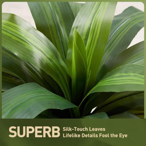 Artificial Dracaena Tree, 5FT Tall Fake Plants with UV Resistant Leaves, Faux Tropical Yucca Trees for Indoor Outdoor, Potted Large Floor Plant for Home Decor Living Room Porch, VN123