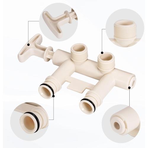 7129871 Water Softener Bypass Valve Threaded Adapter Kit, Water Softener Parts, Replaces WS15X10012, 3437, 3437299 and 42-3437, Compatible with Kenmore, GE, Whirlpool, Morton, NorthStar, EcoWater