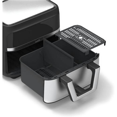 Bella Pro Series - 9-qt. Digital Air Fryer with Dual Flex Basket - Stainless Steel