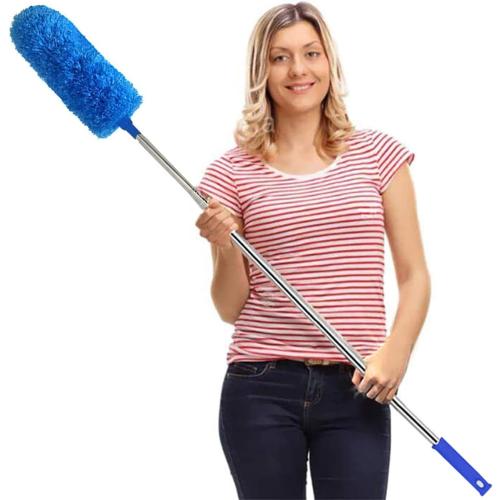 DELUX Microfiber Feather Duster Extendable Duster with 100 inches Extra Long Pole, Bendable Head & Long Handle Dusters for Cleaning Ceiling Fan, High Ceiling, Blinds, Furniture & Cars